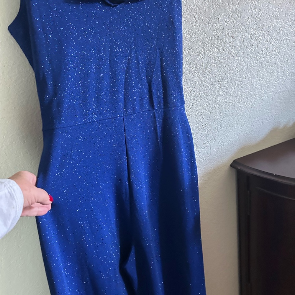 Blue jumpsuit,size 10
